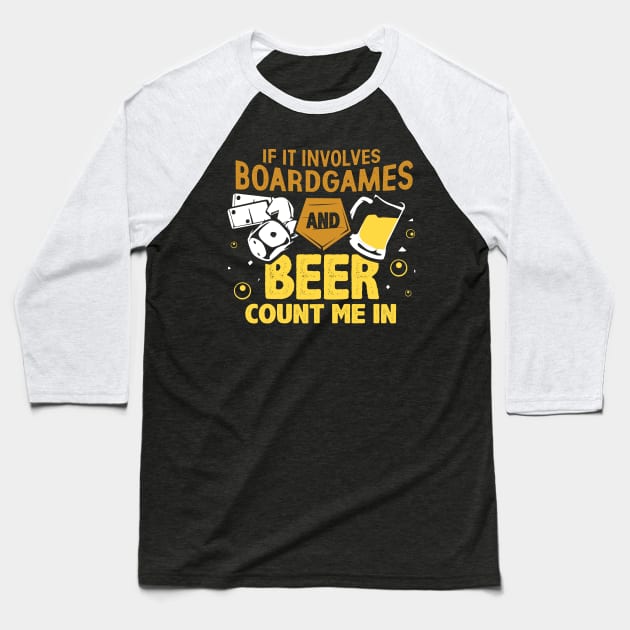 Funny Board Games And Beer Drinking RPG Game Lover Gift Baseball T-Shirt by Dolde08